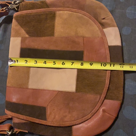 🔥🔥Free People 🔥🔥Prague Patchwork Messenger Bag Purse Leather Suede - Picture 16 of 16